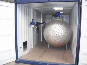 Container modificato per impianto di riscaldamento